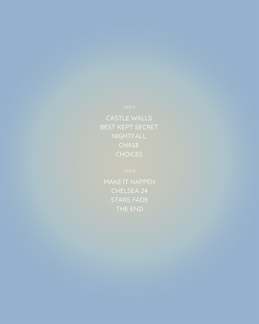 The album back cover of "Trafford".