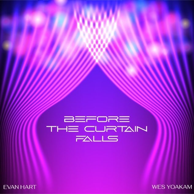 A graphic for the song "Before The Curtain Falls". It's an abstract image of curtains.