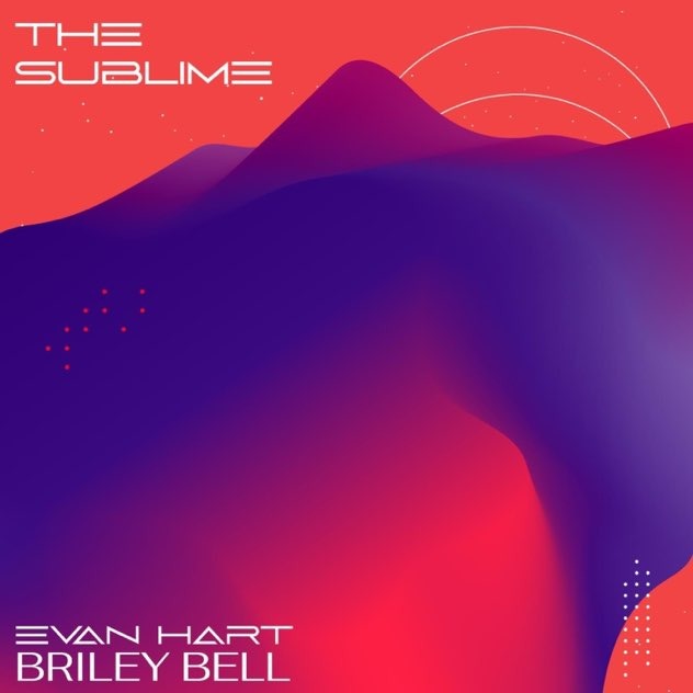 A graphic for the song "The Sublime". It's an abstract image of mountains and circles.