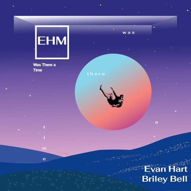 A graphic for the song "Was There A Time". It's an abstract image of a man falling from the sky, which a circle behind him.